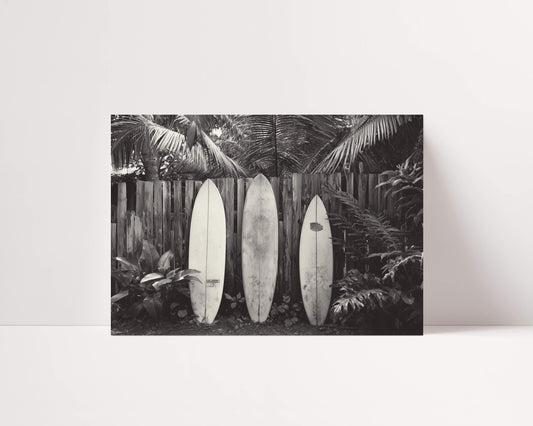 Surfs Up 2 - Black and White Poster Print | Monochrome Wall Art | Digital Download or Physical Print