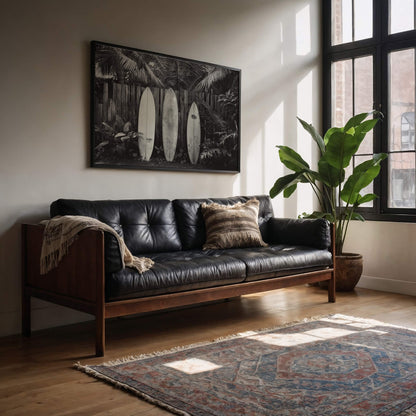 Beach Break - Black and White Surf Wall Art | Coastal Art Prints | Instant Printable Download or Physical Print