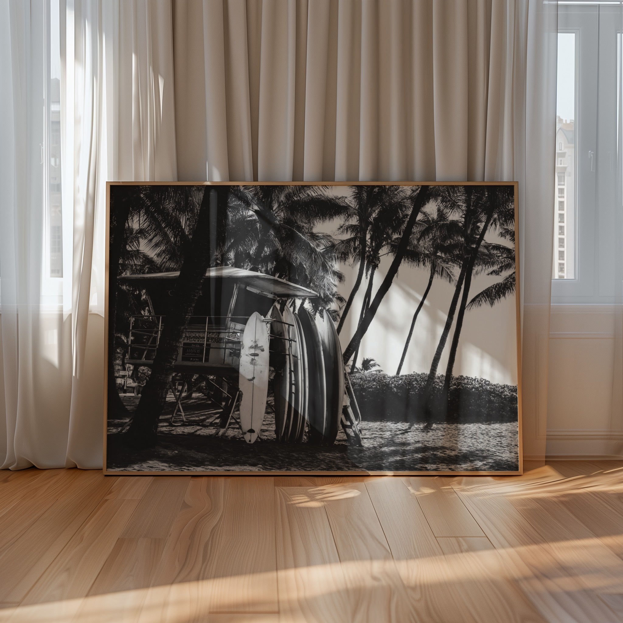 Surfs Up - Black and White Surf Wall Art | Coastal Art Prints | Instant Printable Download or Physical Print