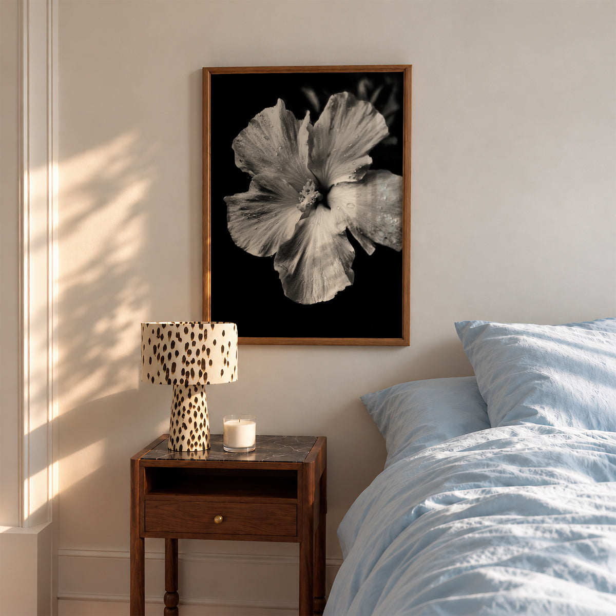 Tropical Bloom - Black and White Wall Art | Floral Art Print | Instant Printable Download or Physical Print