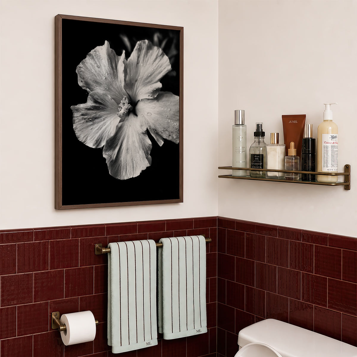 Tropical Bloom - Black and White Wall Art | Floral Art Print | Instant Printable Download or Physical Print